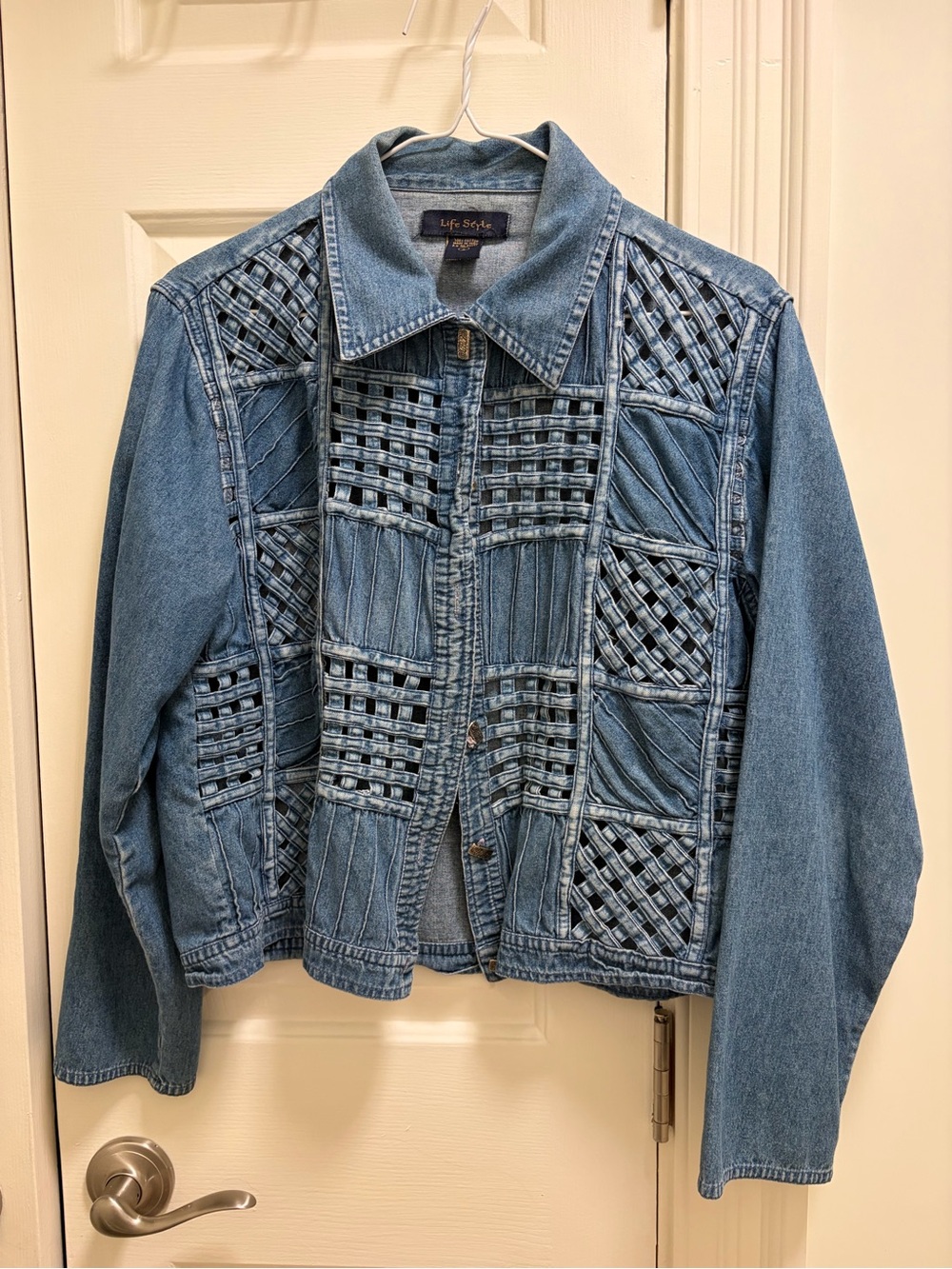 Blue Denim Patchwork Jean Jacket